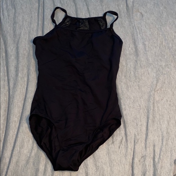 Black Leotard with black beaded mesh - Picture 2 of 4
